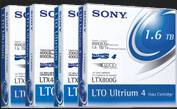 Sony LTO family of tapes. LTO4 features 1.6TB when compressed.